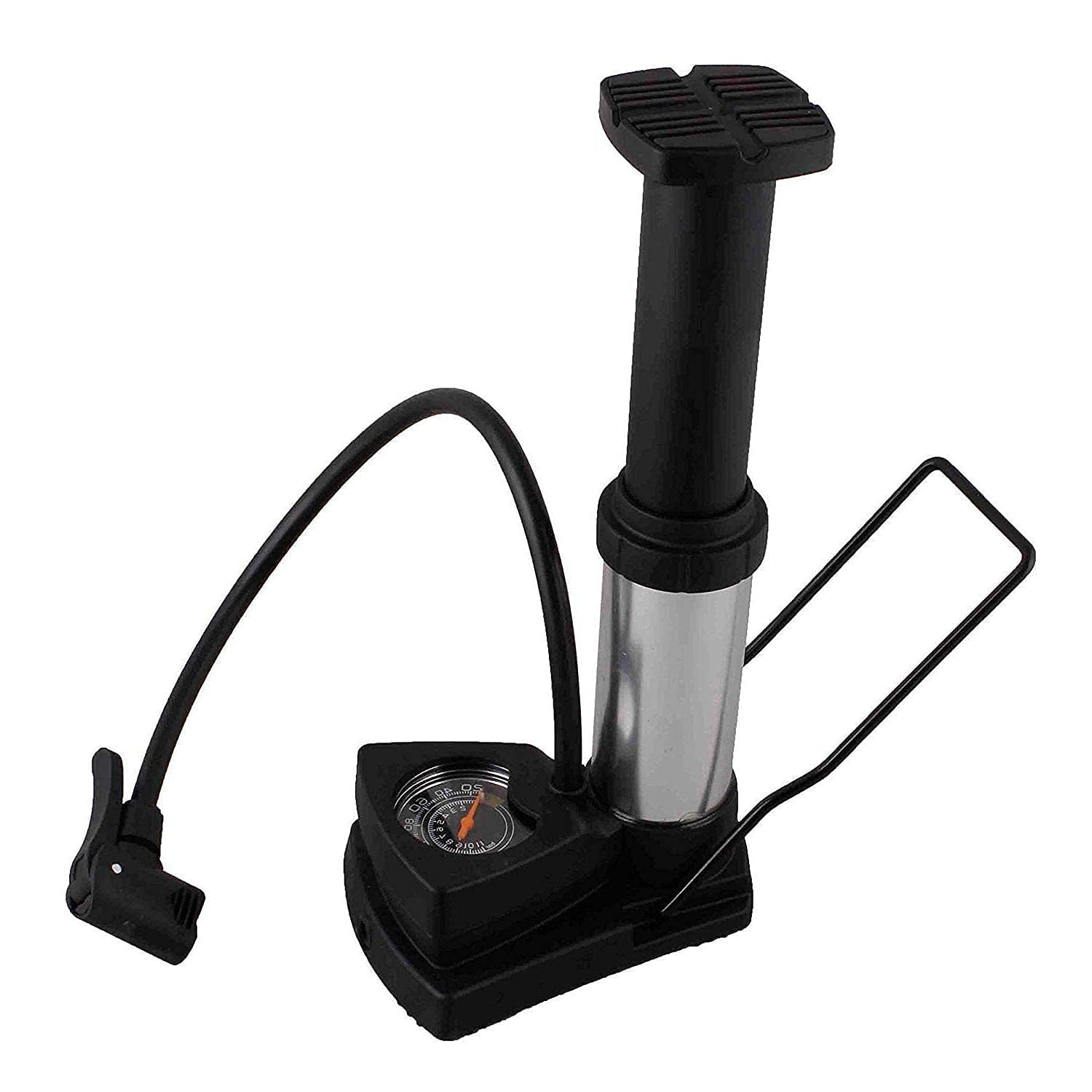 Portable High Pressure Foot Pump With Pressure Gauge Foot Activated Floor Air Pump